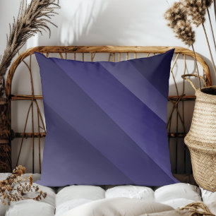Eenvoudige elegante moderne diagonale strepen blau kussen