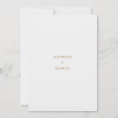 Eenvoudige Elegante Moderne Gouden Trouwdag定制 Kaart (Achterkant)