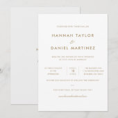 Eenvoudige Elegante Moderne Gouden Trouwdag定制 Kaart (Voorkant / Achterkant)