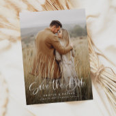 Eenvoudige Elegante Moderne Kalligrafie Script QR Save The Date