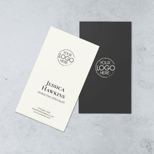 Eenvoudige elegante moderne Logo Black Noir Profes Visitekaartje