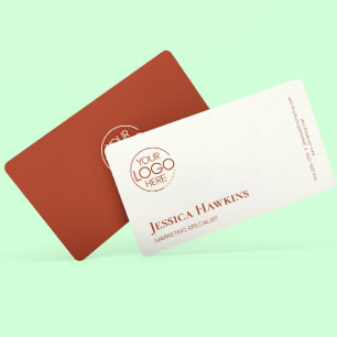 Eenvoudige Elegante Moderne Logo Terracotta Profes Visitekaartje