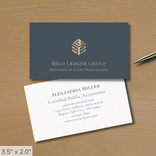 Eenvoudige elegante moderne Logo Visitekaartje