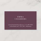 Eenvoudige elegante moderne massagetherapeut Lotus Visitekaartje (Achterkant)