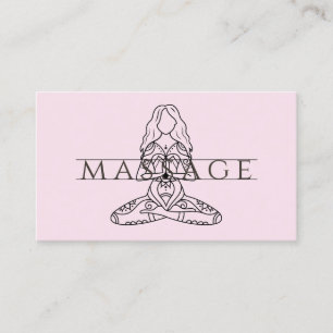 Eenvoudige Elegante Moderne Massagetherapeut Lotus Visitekaartje