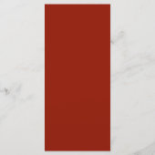 Eenvoudige Elegante Moderne Trouwmenu Rood Menu (Achterkant)