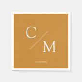 Eenvoudige elegante monogram servet (Voorkant)