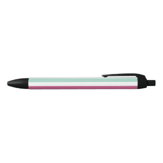 Eenvoudige Elegante Multi Kleur Streep Zwarte Inkt Pen
