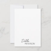 Eenvoudige elegante naam Modern Notitiekaartje (Voorkant)