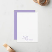 Eenvoudige elegante naam Modern Notitiekaartje (Voorkant / Achterkant in situ)