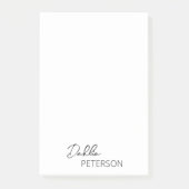 Eenvoudige elegante naam Modern Post-it® Notes (Voorkant)