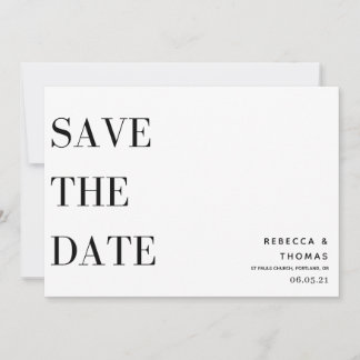 eenvoudige elegante niet-foto slaat de datum op save the date