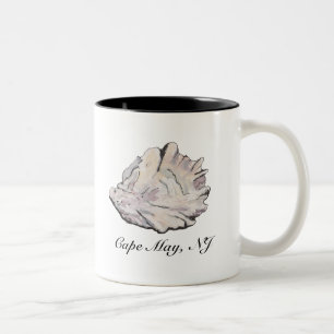 Eenvoudige Elegante Oester Tweekleurige Koffiemok