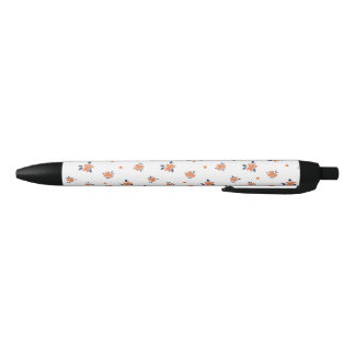 Eenvoudige Elegante Oranje Bloem Schattig Zwarte Inkt Pen
