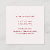 Eenvoudige elegante oude witte kersen rode schoonh afsprakenkaartje (Achterkant)