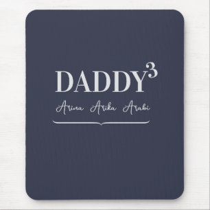 Eenvoudige elegante papa cubed typografie Kinderen Muismat
