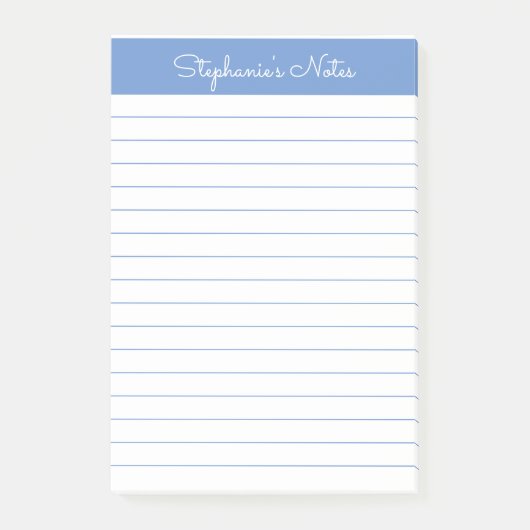 Eenvoudige elegante perwinkle Blue-led, speciaal g Post-it® Notes (Voorkant)