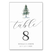 Eenvoudige Elegante Pine Tree Bruiloft Kaart (Voorkant)