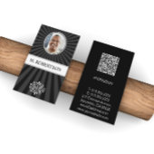 Eenvoudige Elegante Professionele Foto QR Code Visitekaartje