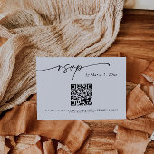 Eenvoudige Elegante QR Code RSVP Insert Kaart