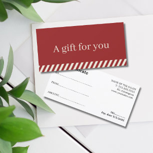 Eenvoudige elegante rode beige gestreepte vakantie