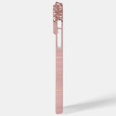 Eenvoudige Elegante Roos Gouden Glitter Drip Aange Case-Mate iPhone Case (Achterkant / Links)