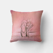 Eenvoudige elegante roze balletschotels op papier kussen (Achterkant)