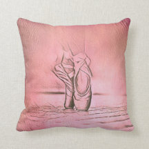 Eenvoudige elegante roze balletschotels op papier