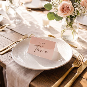 Eenvoudige Elegante Roze Huwelijk Tafel Plaatskaar