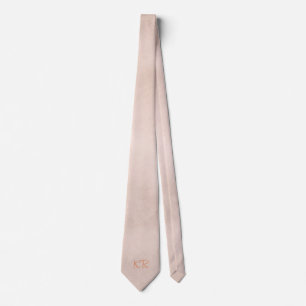 Eenvoudige elegante roze Initialen Stropdas