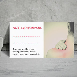 Eenvoudige Elegante Rugmassage voor Vrouwen Afsprakenkaartje