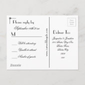 Eenvoudige Elegante Sage Green Classic Wedding RSV Uitnodiging Briefkaart (Achterkant)