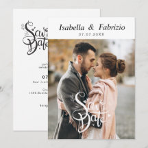 Eenvoudige elegante save the date bruiloft uitnodi