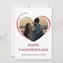 Eenvoudige Elegante Schattige Gelukkige Valentijns