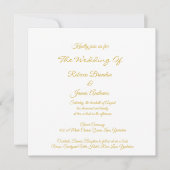 Eenvoudige Elegante Script bruiloft uitnodiging |  (Voorkant)