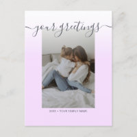 Eenvoudige Elegante Script Familie Foto Groeten