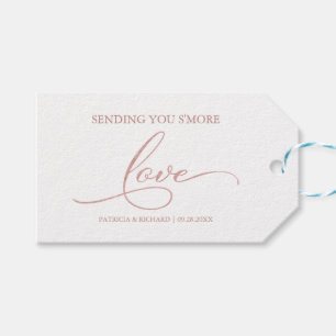 Eenvoudige Elegante Script S'more Liefde Favor Tag Cadeaulabel