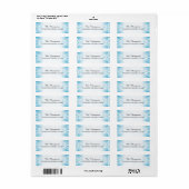 Eenvoudige elegante sneeuwvlokken Blauwe gradiënt Etiket (Full Sheet)