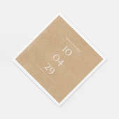 Eenvoudige elegante speciale datum bruiloft | Rust Servet (Hoek)