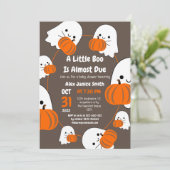 Eenvoudige Elegante Spooky Ghost, Halloween Baby s Kaart (Staand voorkant)