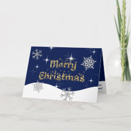 Eenvoudige elegante sprankelende kerst glitter spr kaart