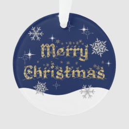 Eenvoudige elegante sprankelende kerst glitter spr ornament