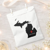 Eenvoudige elegante staat van Michigan bruiloft Bedankzakje (Geknipt)