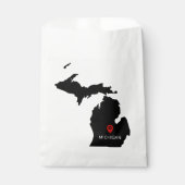 Eenvoudige elegante staat van Michigan bruiloft Bedankzakje (Voorkant)