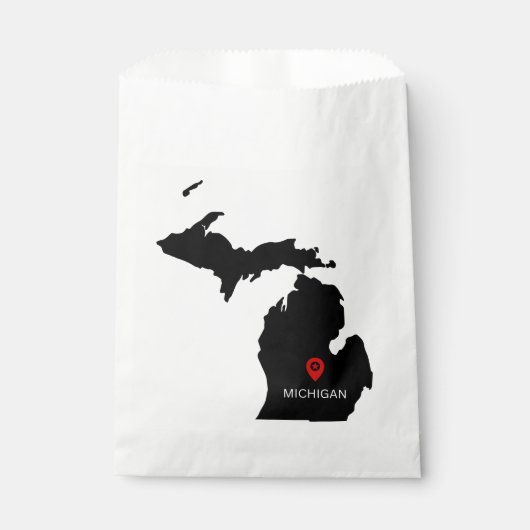 Eenvoudige elegante staat van Michigan bruiloft Bedankzakje (Voorkant)