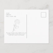 Eenvoudige Elegante Steelkaart Huwelijksuitnodigin Uitnodiging Briefkaart (Achterkant)