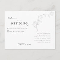 Eenvoudige Elegante Steelkaart Huwelijksuitnodigin