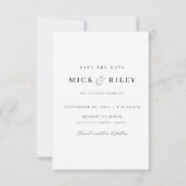  eenvoudige elegante tekst en foto bruiloft save the date (Achterkant)