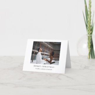 Eenvoudige Elegante Tekst en Foto Vrolijk Kerstfee Feestdagen Kaart