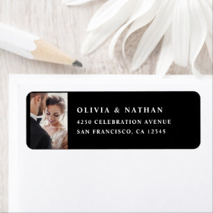 Eenvoudige elegante tekst en foto Zwart Etiket